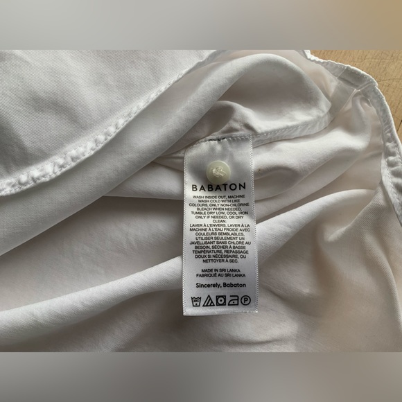 ARITZIA-  Babaton Crisp White Button-Down Shirt - Picture 9 of 10